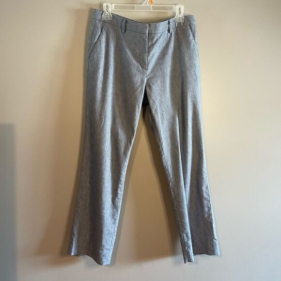 GAP Stretch Blue Linen Blend Ankle Straight Pant | SZ 10 - Picture 4 of 12